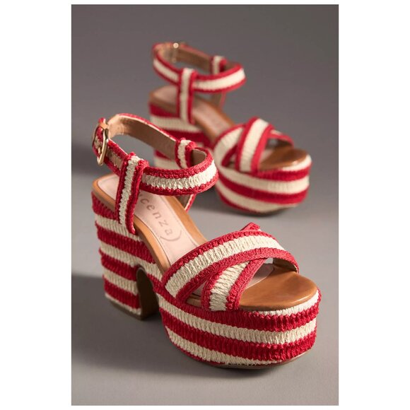 Vicenza | Striped Crochet Platform Heels | NEW IN BOX! - Picture 2 of 4